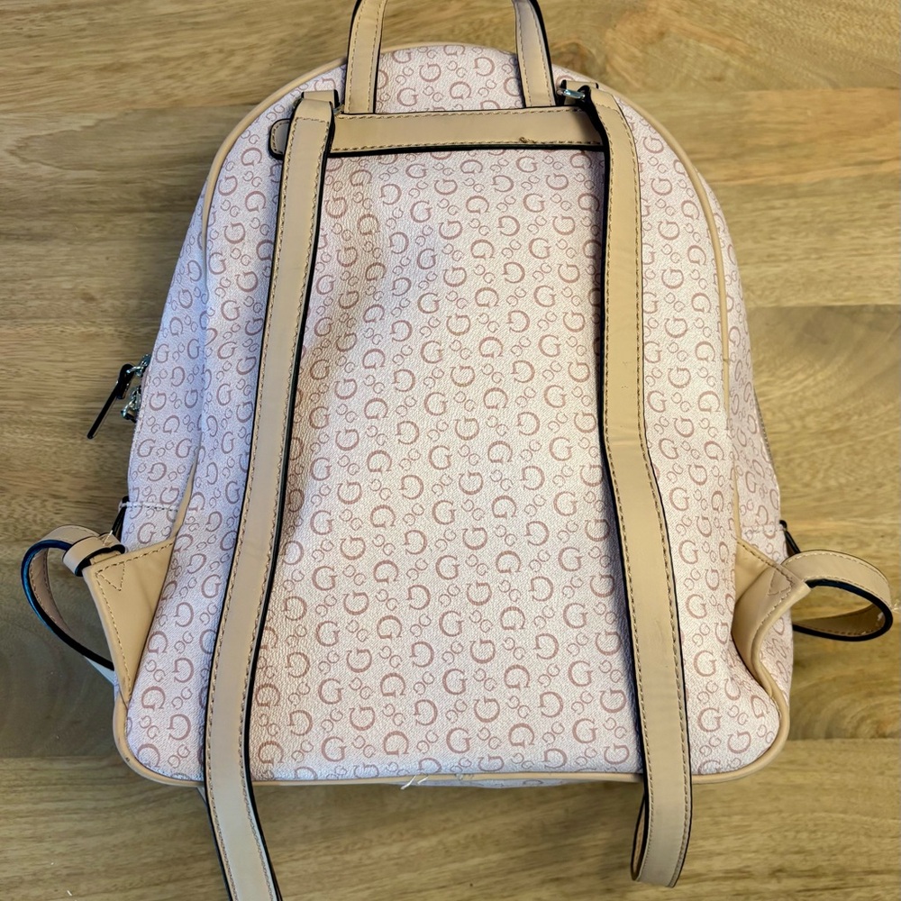 GUESS Light Pink Monogram Backpack - Picture 4 of 7